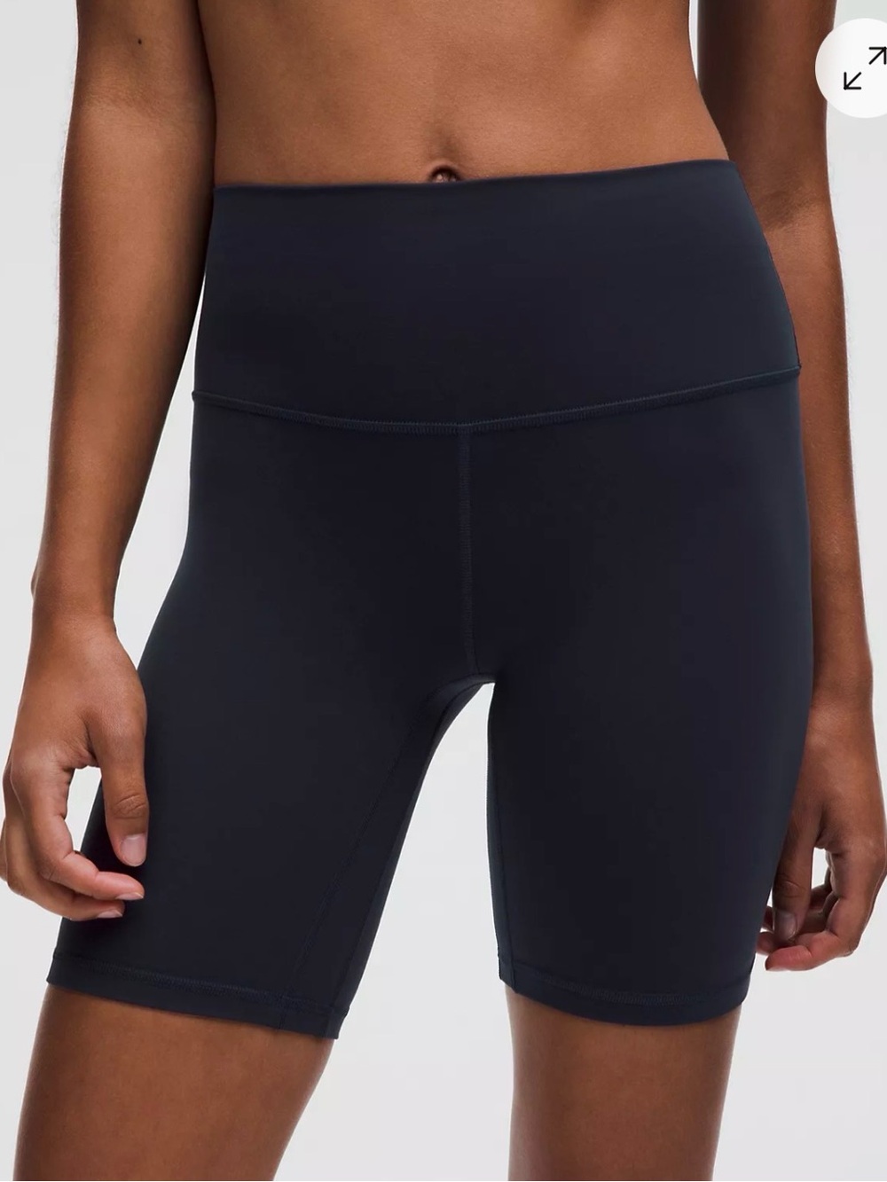 Lululemon Align Women’s 8” High-Waist Navy Bike Shorts 14 activewear yoga